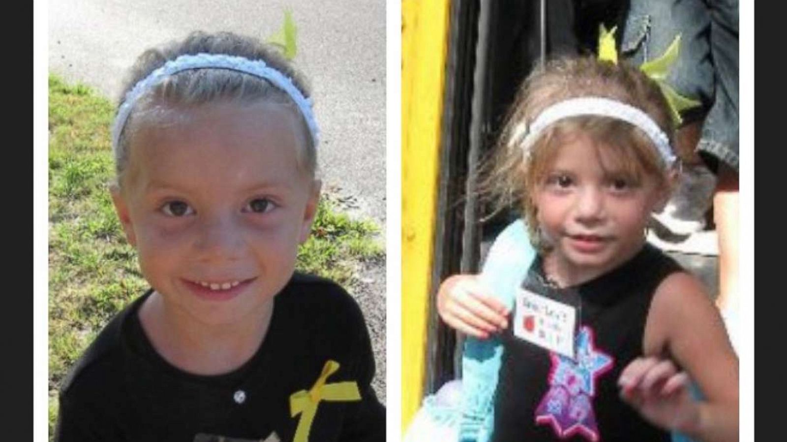 PHOTO: Taylor Lewis of Bayville, New Jersey before and after her first day of kindergarten.