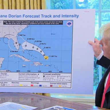 VIDEO: Trump displays altered Dorian forecast map