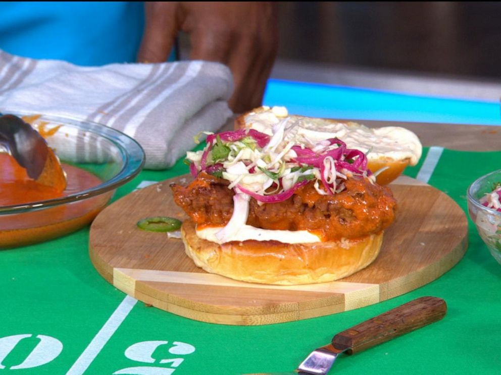 PHOTO: A Cuban style fried chicken sandwich from chef Michelle Bernstein.