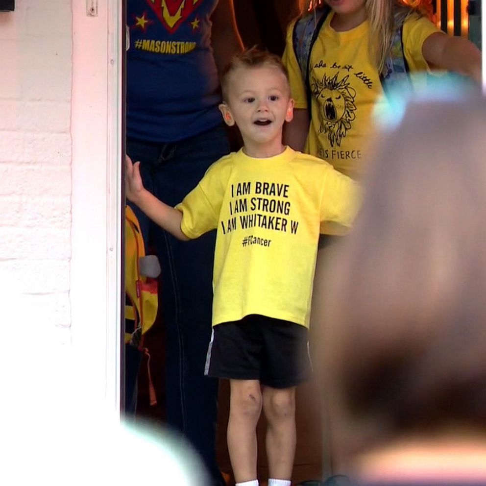 VIDEO: 4-year-old cancer survivor gets Bumblebee-themed birthday surprise from community 