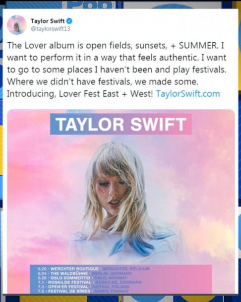 Taylor Swift To Embark On 2 Lover Fest Music Festivals
