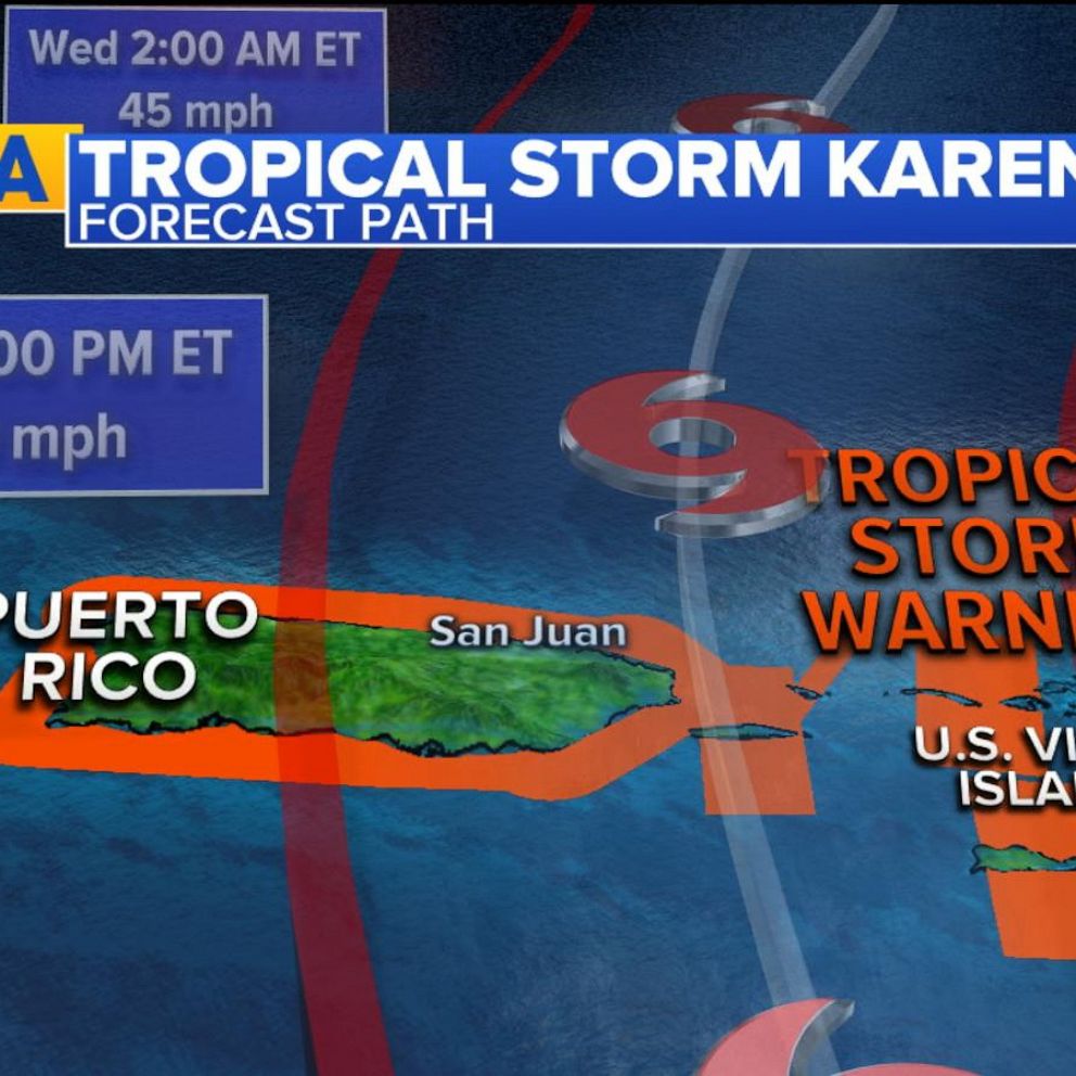 Tropical Storm Karen takes aim at Puerto Rico