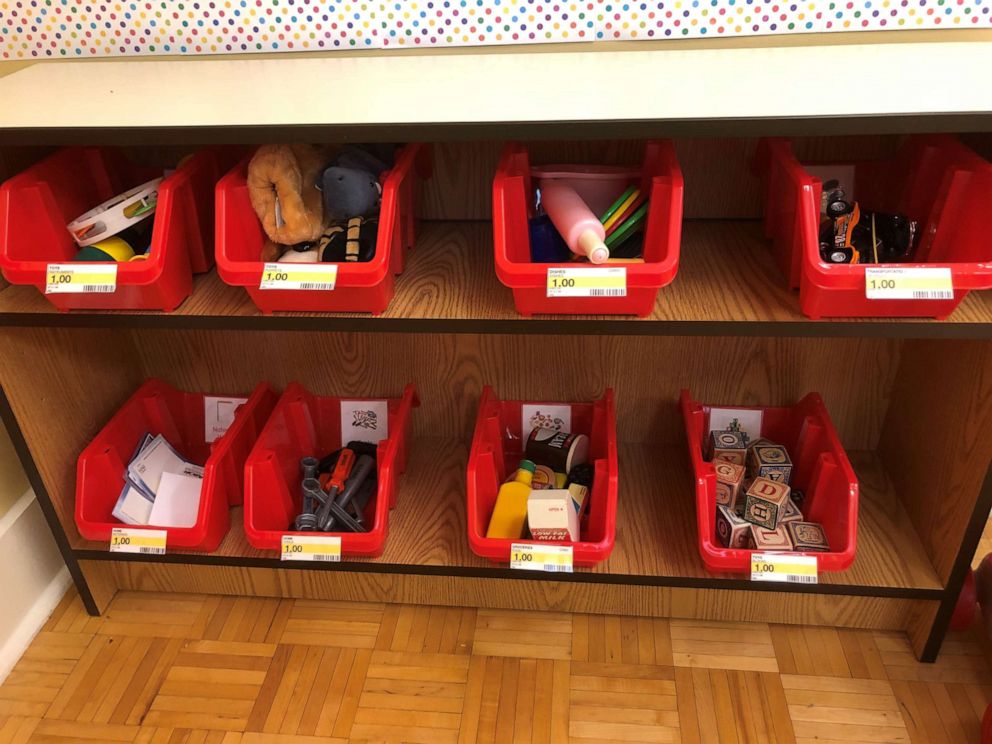 PHOTO: A preschool teacher set up a Target-themed play area in her classroom. 