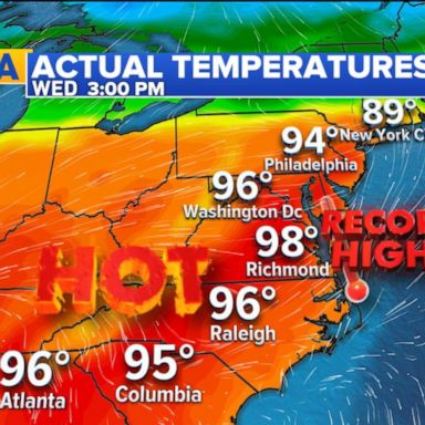 VIDEO: East coast braces for record-high temperatures