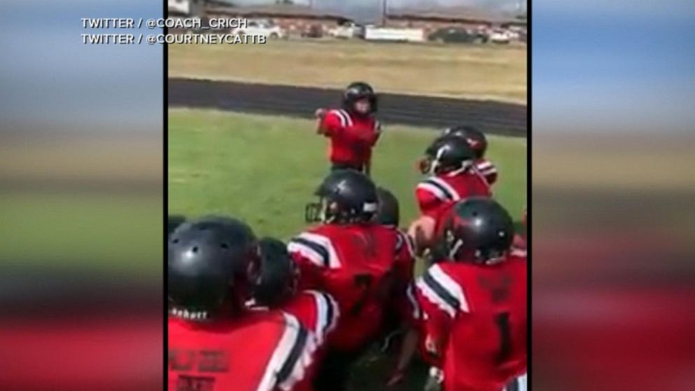 VIDEO: Pee Wee football player gives larger-than-life pep talk 