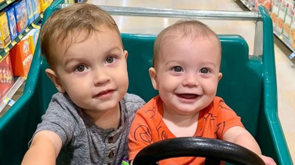 Tracy Bennett's sons Elliot, 2, and Isaac, 7 months.