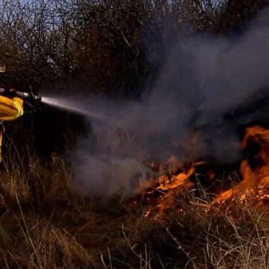 VIDEO: Hero firefighters brace for high winds 