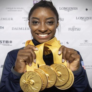 VIDEO: Simone Biles makes history at world championships