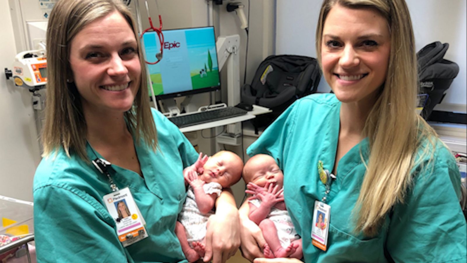 VIDEO: Identical twin nurses help deliver identical twin girls in hospital where they work