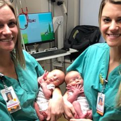 Twin sisters give birth to sons on same day in same hospital - Good Morning  America