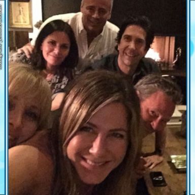 Actress Jennifer Aniston joins Instagram with an epic “Friends” selfie.