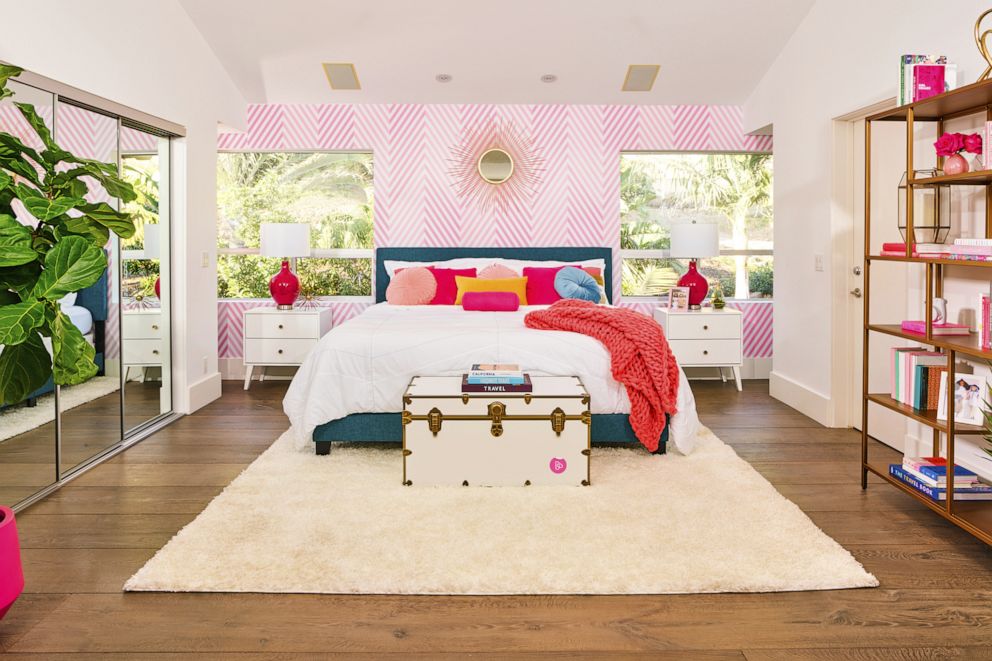 PHOTO: A bedroom at the Airbnb "Barbie Dreamhouse." 