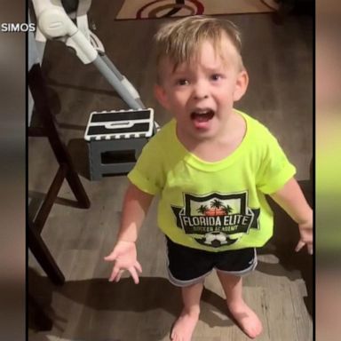 VIDEO: 2-year-old complains when mom forgets to say goodbye