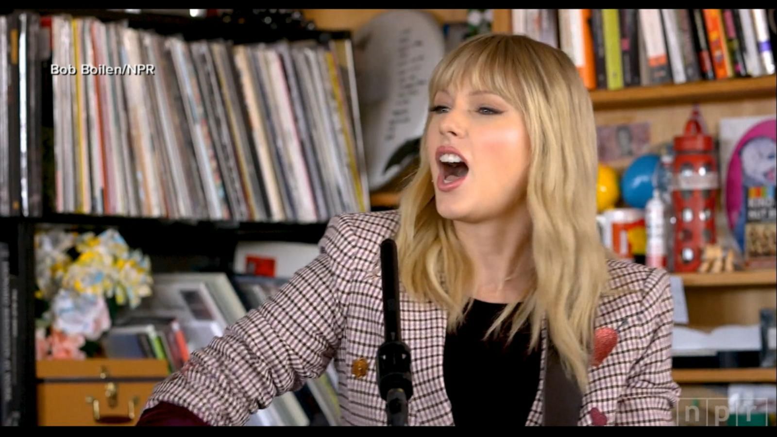 Taylor Swift performed at NPR's Tiny Desk