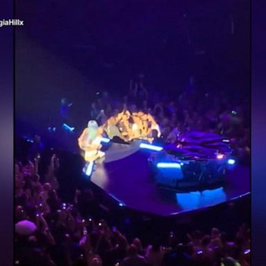 VIDEO: Lady Gaga and fan tumble off stage in Las Vegas