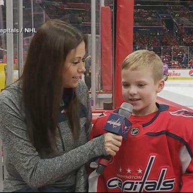 VIDEO: Youth hockey player steals the show at NHL game 