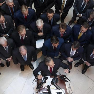 VIDEO: Republicans storm secure room, delay impeachment inquiry