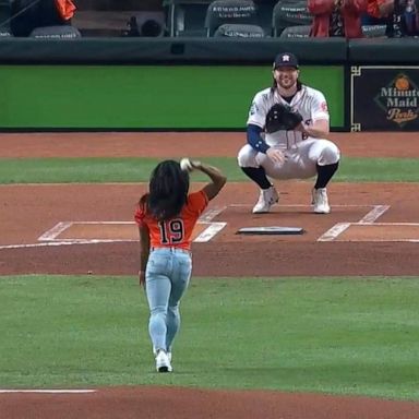 VIDEO: ‘GMA’ Hot List: Simone Biles does a flip and twist for World Series 1st pitch