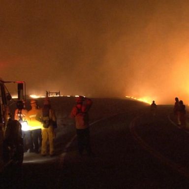 VIDEO: Wildfire rages across California wine country