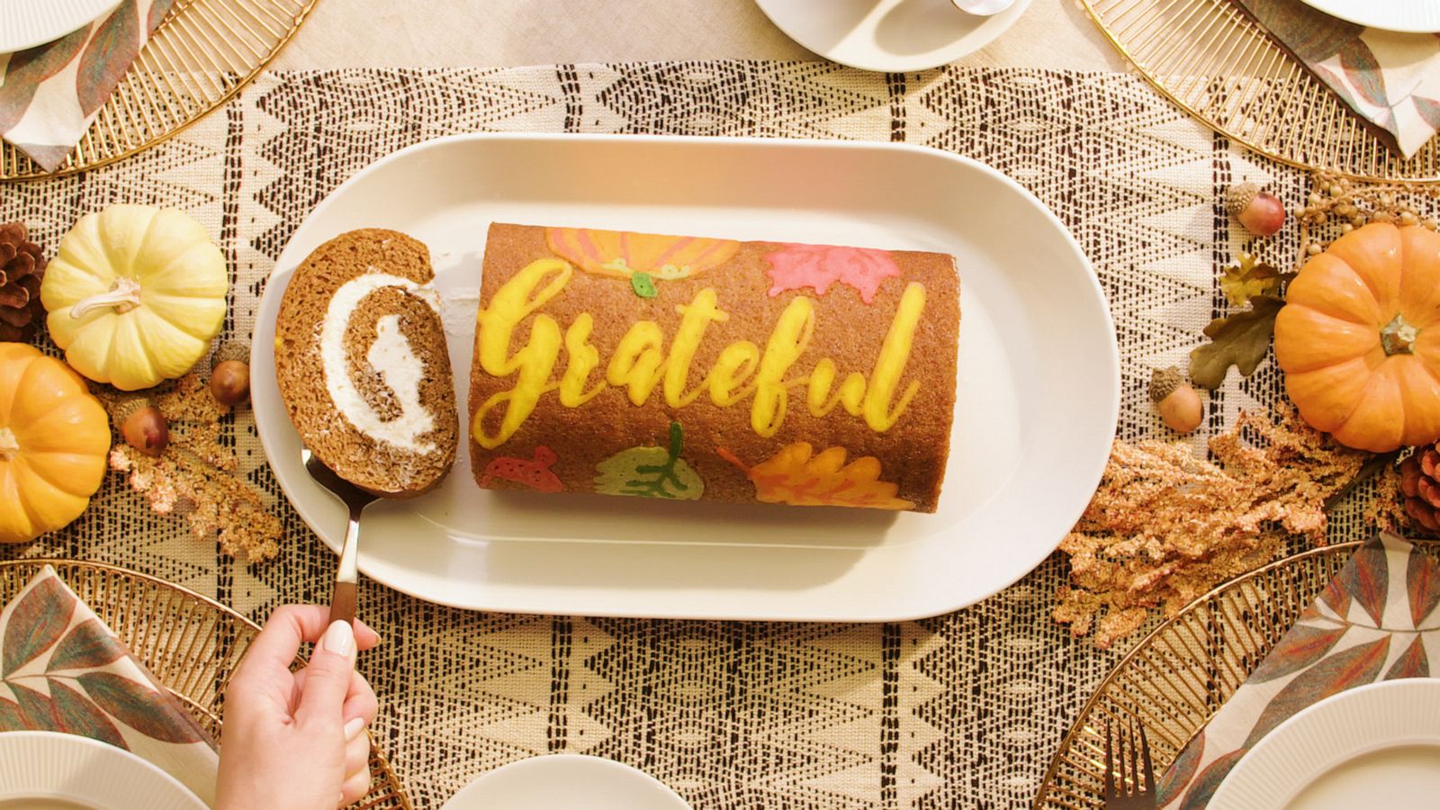 VIDEO: We are thankful for this pumpkin roll dessert recipe