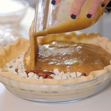 VIDEO: Treat your Thanksgiving guests to this white chocolate pecan pie 