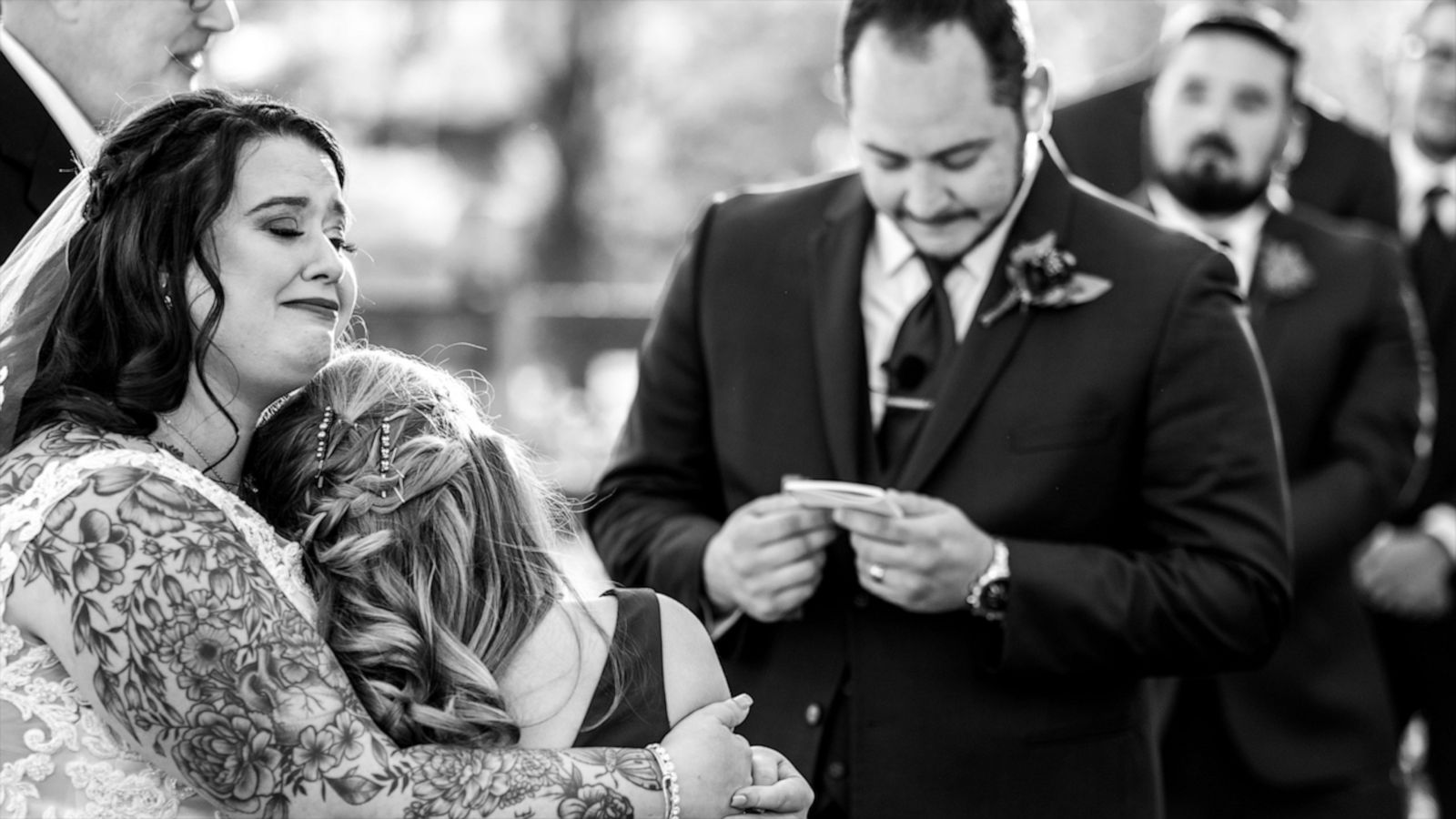 VIDEO: Groom reads tearful vows to stepdaughter as he marries her mom