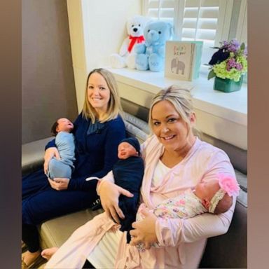 VIDEO: Twin sisters give birth on same day