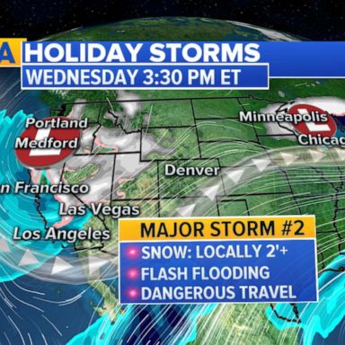 VIDEO: 2 major storms to wreak havoc ahead of Thanksgiving 