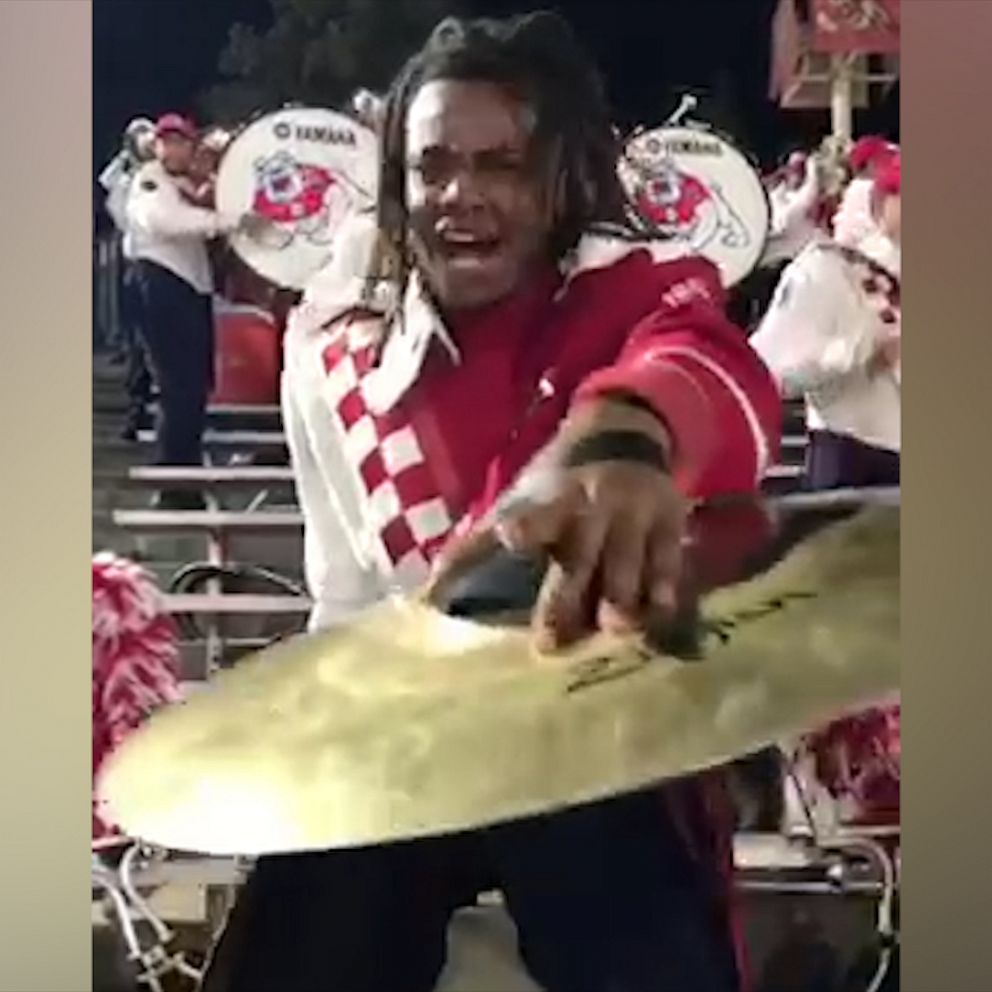 VIDEO: Marching band member's cymbal performance is giving us life 