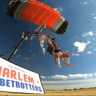 VIDEO: World's highest slam dunk attempt out of a plane