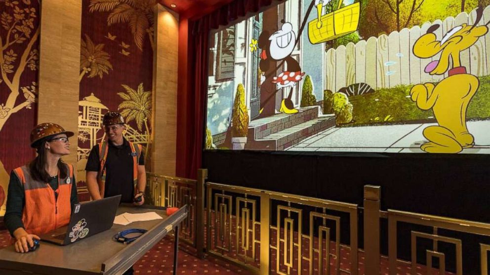 Interior photo of Mickey and Minnie's Runaway Railway.