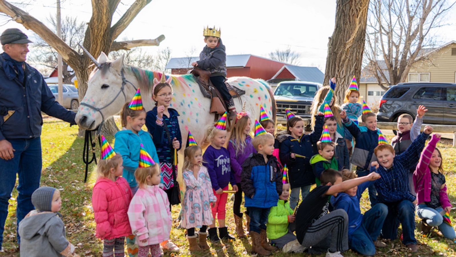 VIDEO: Boy battling cancer gets magical send-off to treatment on a 'unicorn'