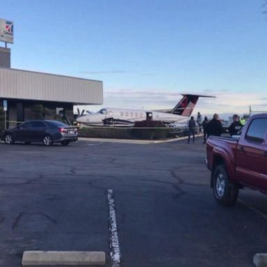 VIDEO: Footage shows teen crashing stolen private jet into hangar