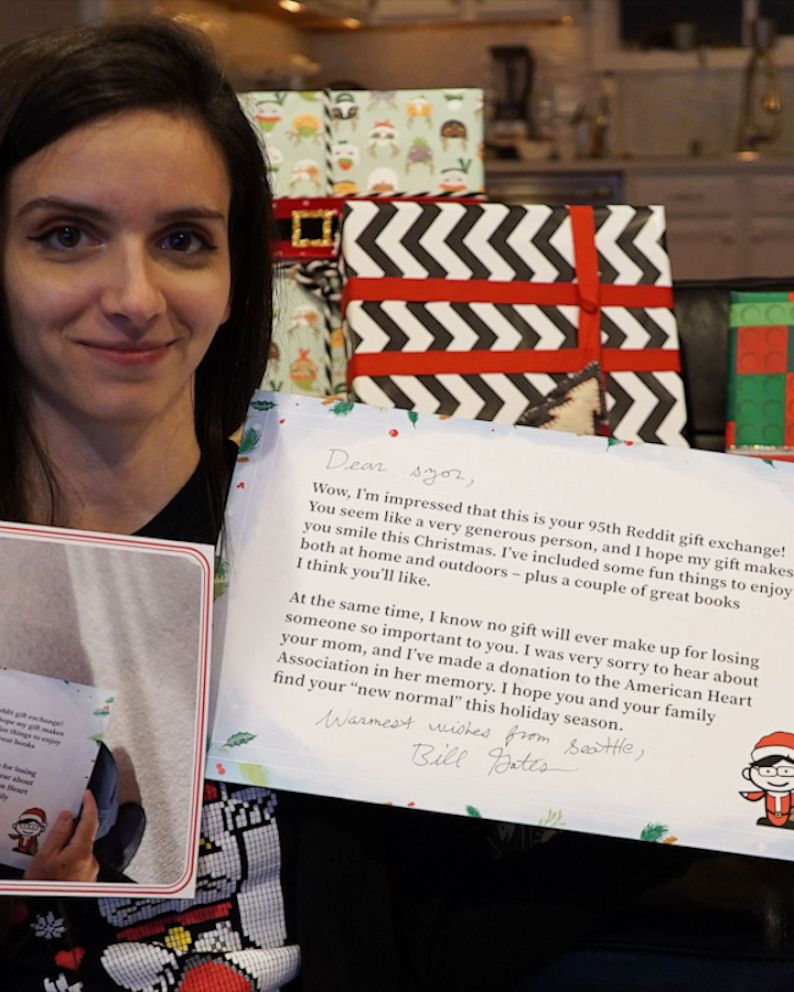 Reddit user gets Bill Gates as her Secret Santa, and she's 'blown away' by  the awesome gifts he sent – GeekWire