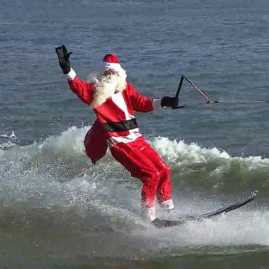 VIDEO: The Grinch vs. Santa on water skis 