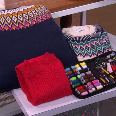 VIDEO: Learn how to upcycle your Christmas tree and ugly holiday sweaters