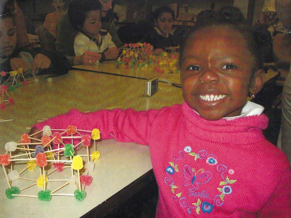 PHOTO: Onovu Otitigbe-Dangerfield, 17, is seen at age 3 at the Black Family Technology Awareness Day event at RPI. Onovu built a bridge using toothpicks and gumdrops. Onovu was one of several students that won the competition.
