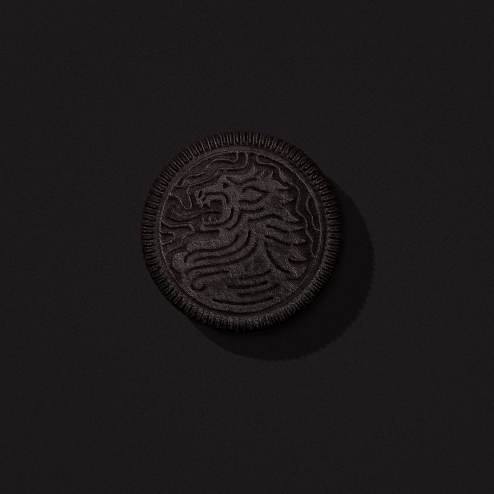 House Lannister embossed Oreo cookie for the new limited-edition "Game of Thrones" pack.