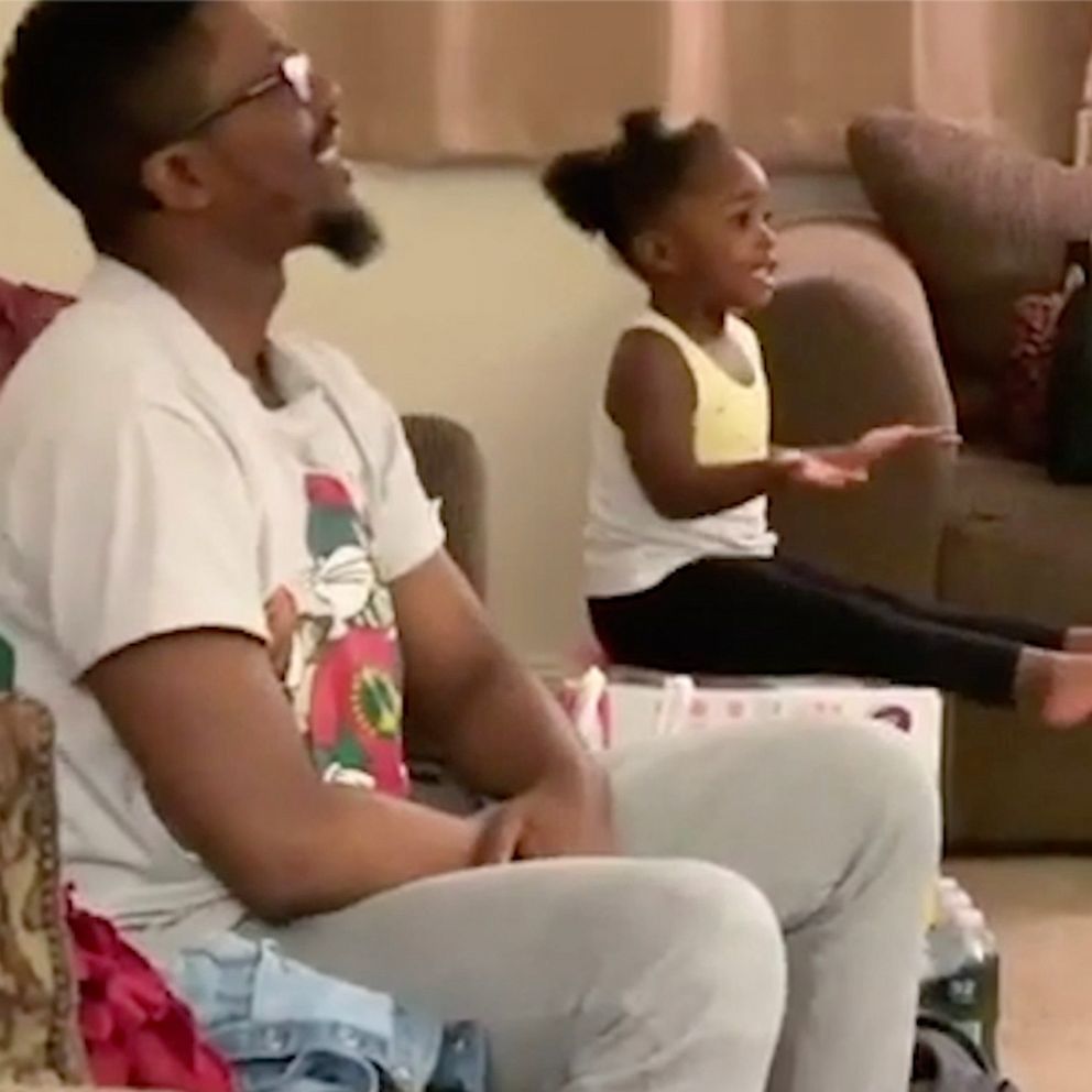 VIDEO: 2-year-old mimics dad's shouting while watching NBA game 