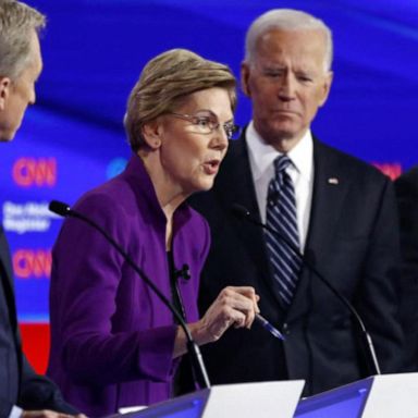 VIDEO: Sen. Elizabeth Warren touts female political success at Iowa debate