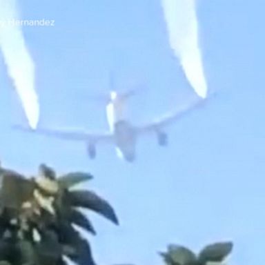 VIDEO: Jet plane dumps fuel over elementary school yard