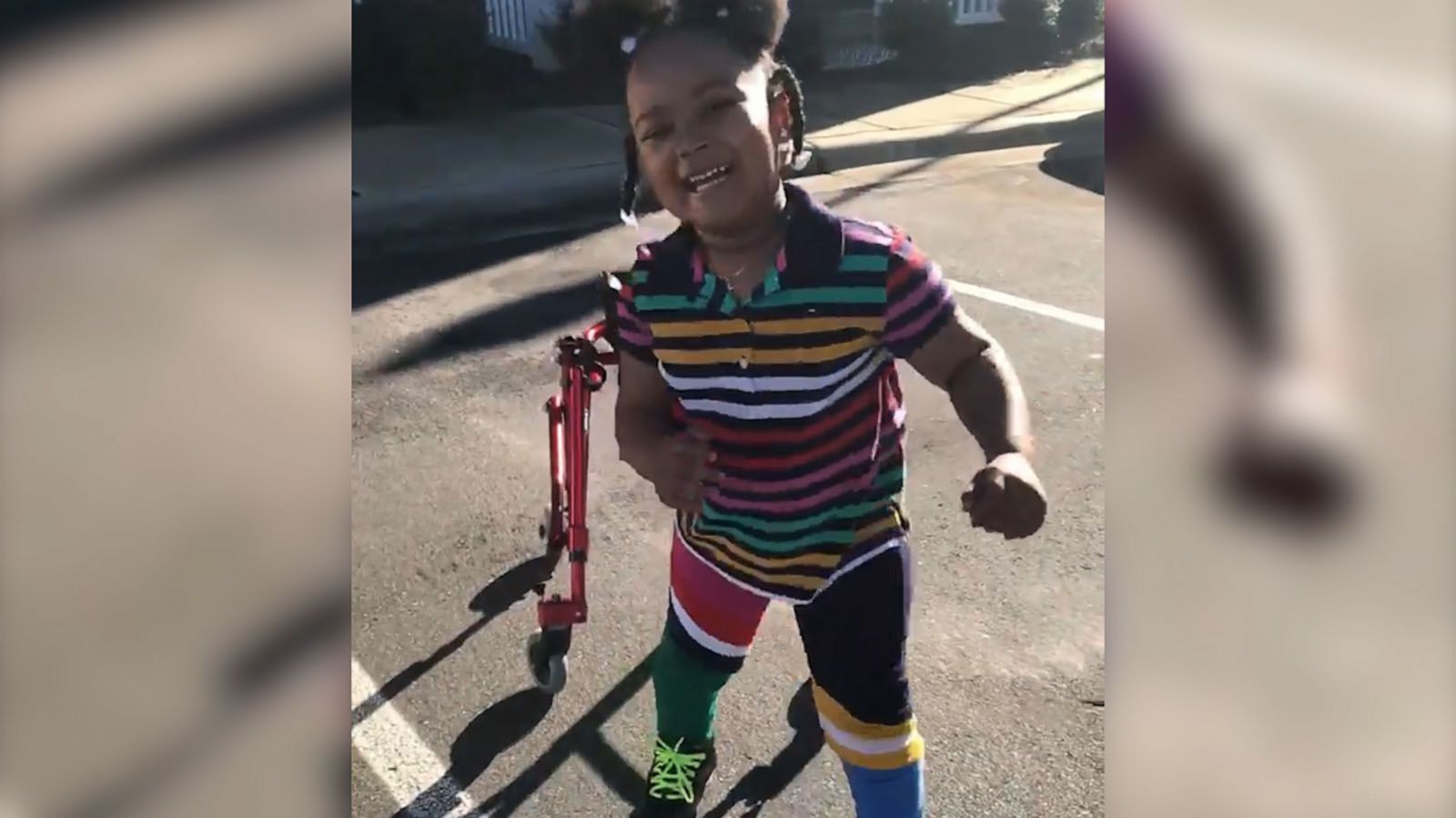 VIDEO: Single mom touches millions teaching daughter with cerebral palsy how to walk