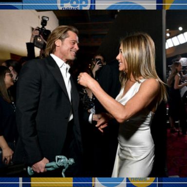 VIDEO: Brad Pitt and Jennifer Aniston photographed together at the SAG Awards