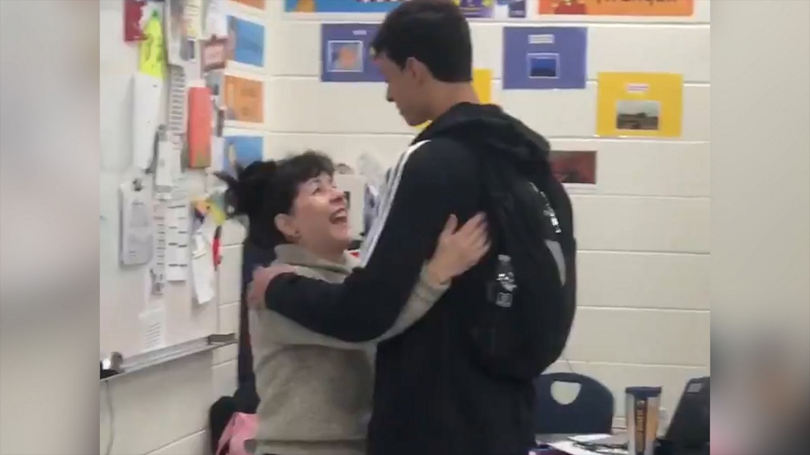 VIDEO: Student surprises teacher with his college acceptance news