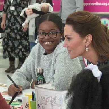 VIDEO: These kids got to do arts and crafts with Duchess Kate