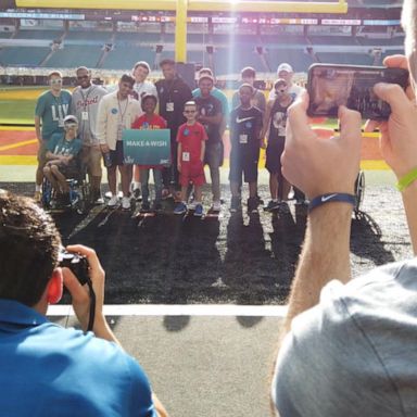 VIDEO: Make-a-Wish grants exclusive access for group of kids at Super Bowl stadium