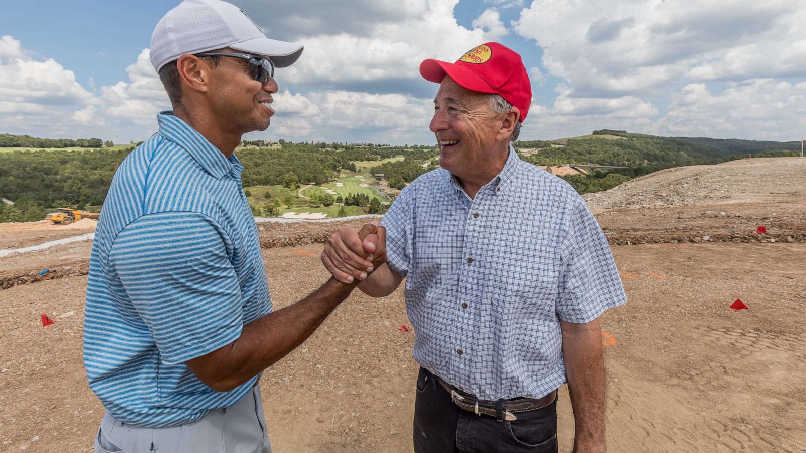 PHOTO: Tiger Woods and Johnny Morris team up to design the first public-access Woods-designed golf course in the world.