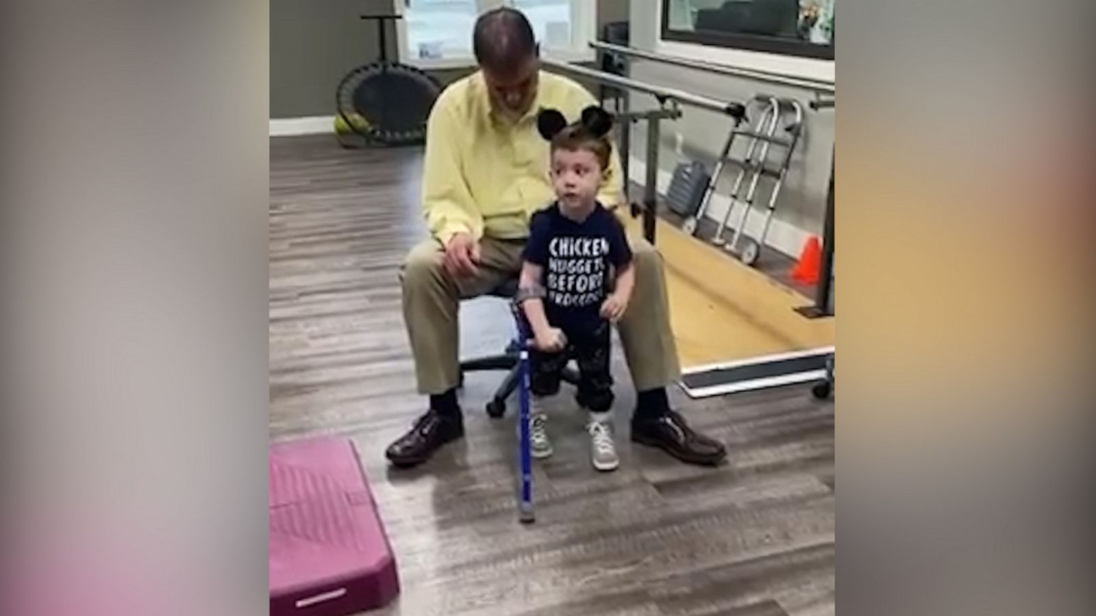 VIDEO: This 3-year-old with cerebral palsy counting out his steps inspires