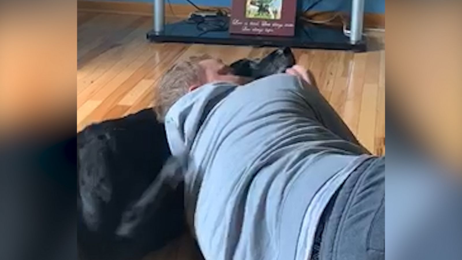 VIDEO: That’s the spot! This dog scratches his owner’s back