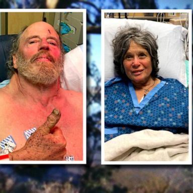 VIDEO: Elderly couple rescued after being lost in the woods for a week